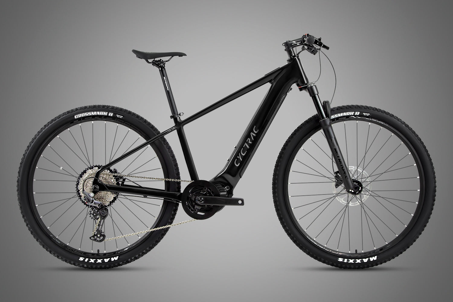 EM5 — Twitter Cyctrac Alloy Electric Mountain Bike SHIMANO M6100 · M560 / Dark Gray / Remap