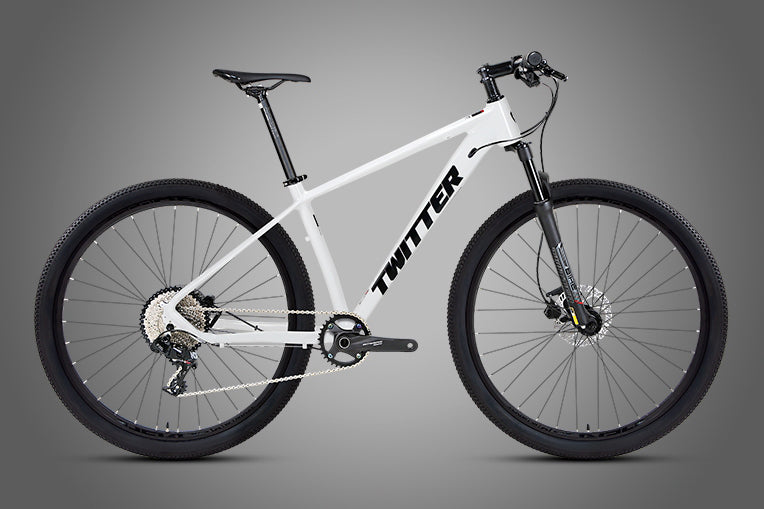 Rider (QR) — Twitter AL7005 Mountain Bike SHIMANO DEORE M6100 12 Speed / White