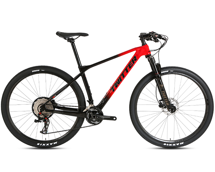 PREDATOR Pro (QR) - RS LTWOO 13 Speed - Carbon Fiber Mountain Bike - Bike Size (Wheel x Frame): XS (27.5" x 15") - Color: Black/Red