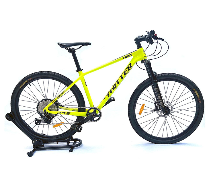 Yellow outlet mountain bike