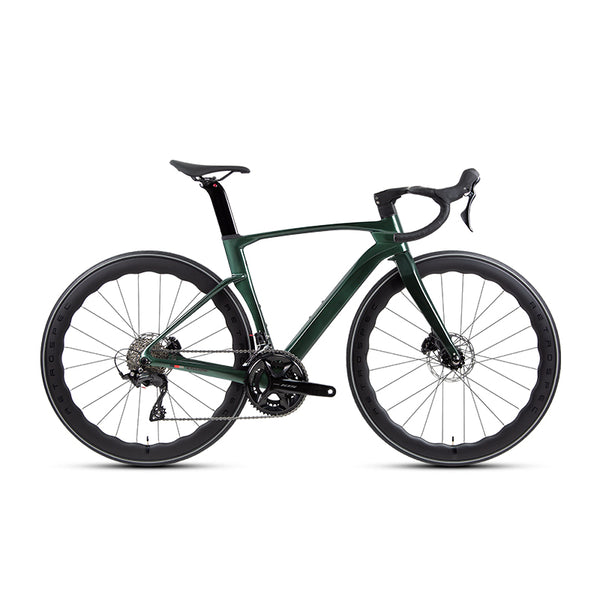 CYCLONE - 3rd Gen - SHIMANO R7120 24 Speed - Carbon Road Bike - Bike Size: XXS (43.5cm) - Color: DarkGreen