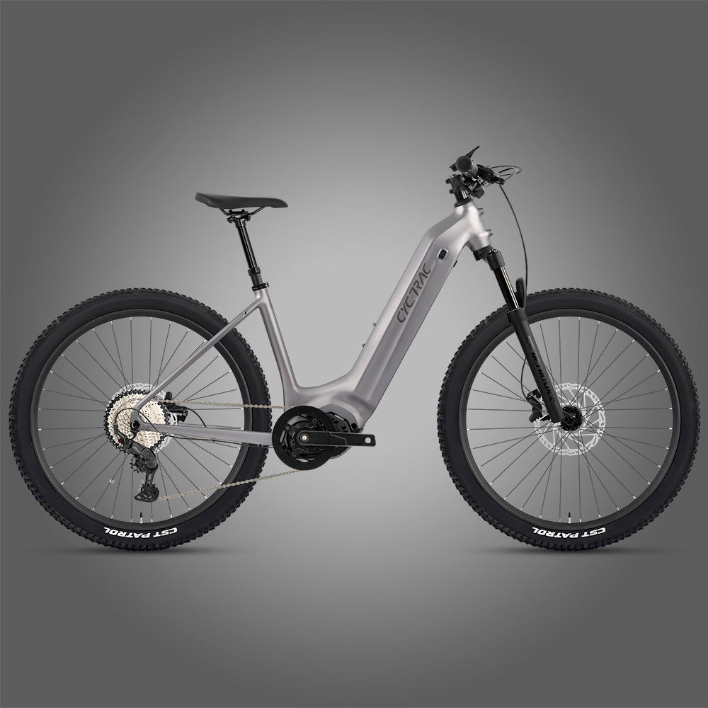 EC2 Twitter electric mountain bike in Titanium Gray