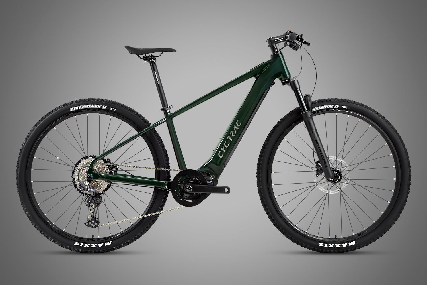 EM8 Twitter carbon electric mountain bike in Dark Green