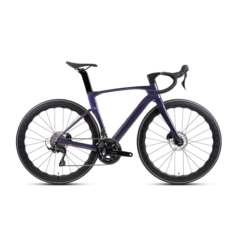 CYCLONE - 3rd Gen - SHIMANO R7120 24 Speed - Carbon Road Bike - Bike Size: XXS (43.5cm) - Color: Holographic Full