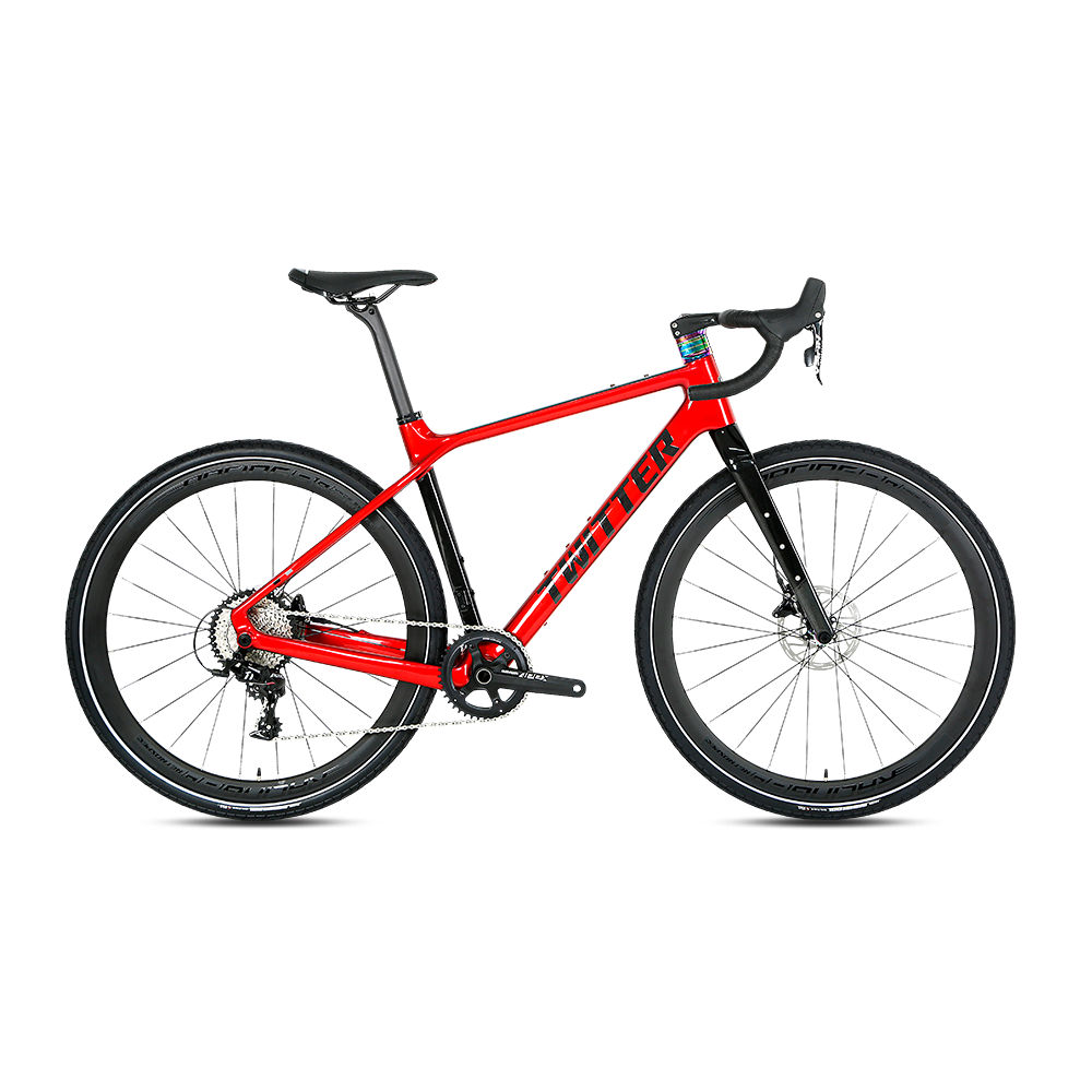 GRAVEL X - SRAM APEX 11 Speed - Carbon Fiber Gravel Bike - Bike Size: XS (46cm) - Color: Red