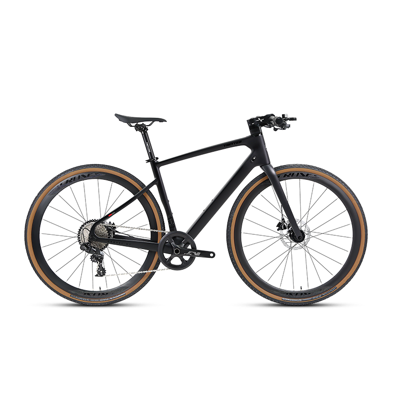 GRAVEL V1 - PB (Hybrid) - SRAM NX 11 Speed - Carbon Fiber Gravel Bike - Bike Size: XS (45cm) - Color: MatteBlack