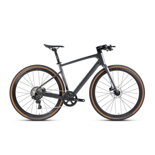 GRAVEL V1 - PB (Hybrid) - SRAM NX 11 Speed - Carbon Fiber Gravel Bike - Bike Size: XS (45cm) - Color: MatteDarkGray