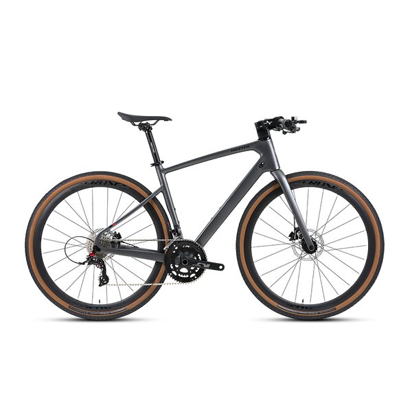 GRAVEL V1 - PB (Hybrid) - RS LTWOO 24 Speed - Carbon Fiber Gravel Bike - Bike Size: XS (45cm) - Color: MatteDarkGray