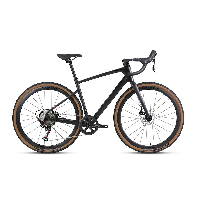 GRAVEL V1 - RS SENSAH 12 Speed - Carbon Fiber Gravel Bike - Bike Size: XS (45cm) - Color: MatteBlack