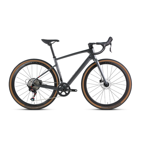 GRAVEL V1 - RS SENSAH 12 Speed - Carbon Fiber Gravel Bike - Bike Size: XS (45cm) - Color: MatteDarkGray