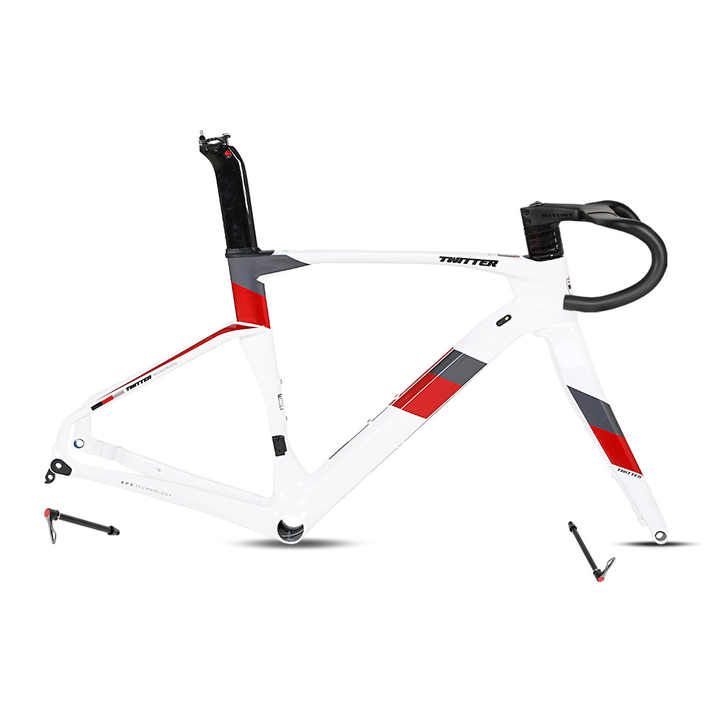 TWITTER CYCLONE Pro Disc Carbon Road Frame Set – T900, 700C, Aero, Thru Axle, Gloss+UV Decals