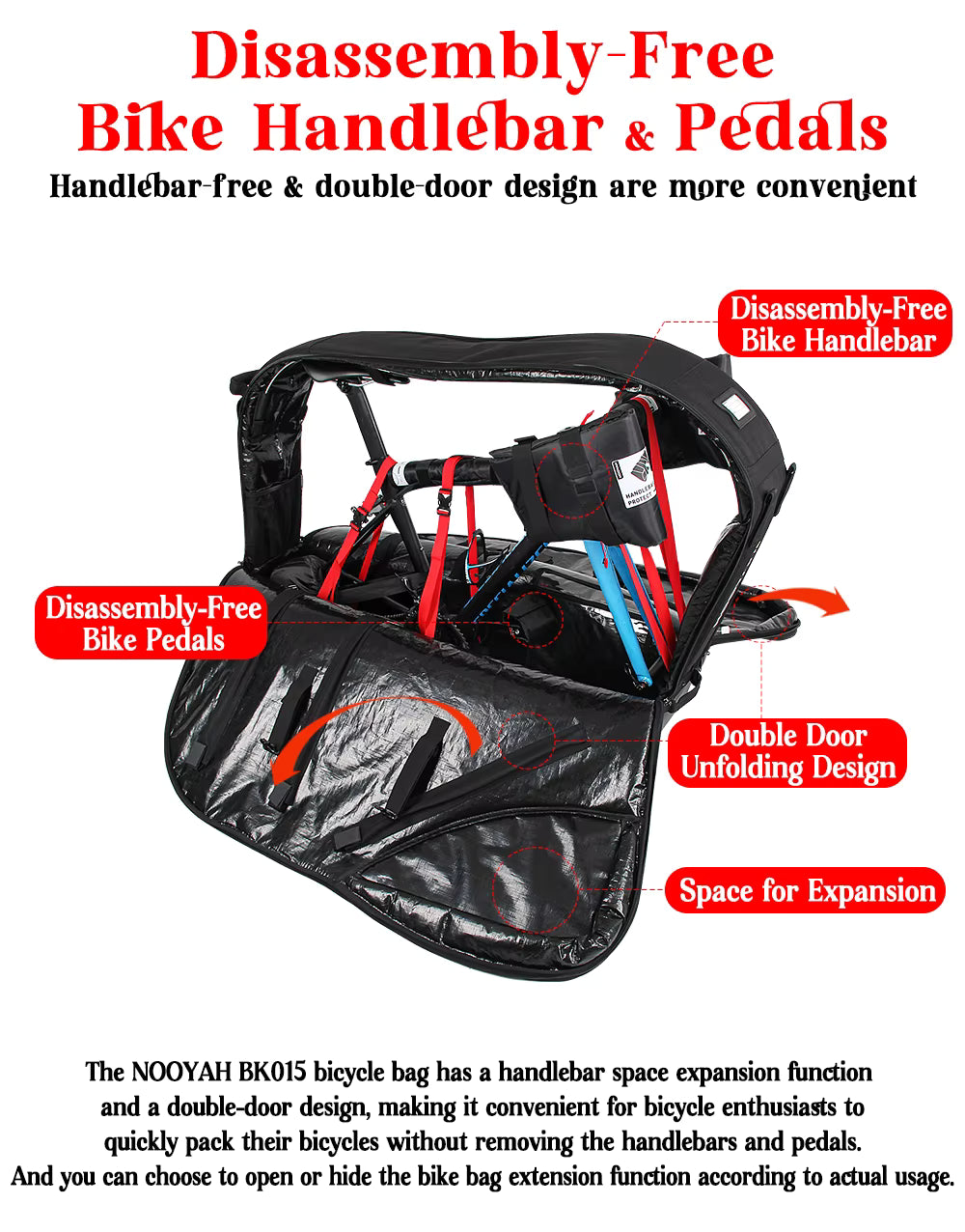 NOOYAH Bike Case BK015 – Ultimate Protection Zero Disassembly Total Freedom