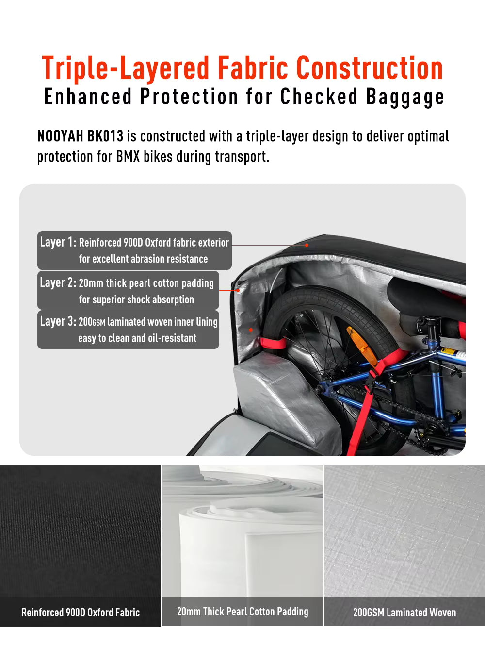 NOOYAH Bike Case BK013 – Ultimate Protection Zero Disassembly Total Freedom