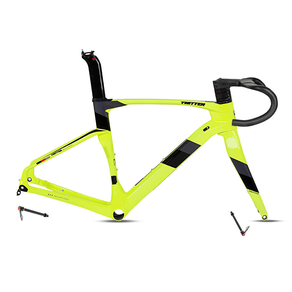 TWITTER CYCLONE Pro Disc Carbon Road Frame Set – T900, 700C, Aero, Thru Axle, Gloss+UV Decals