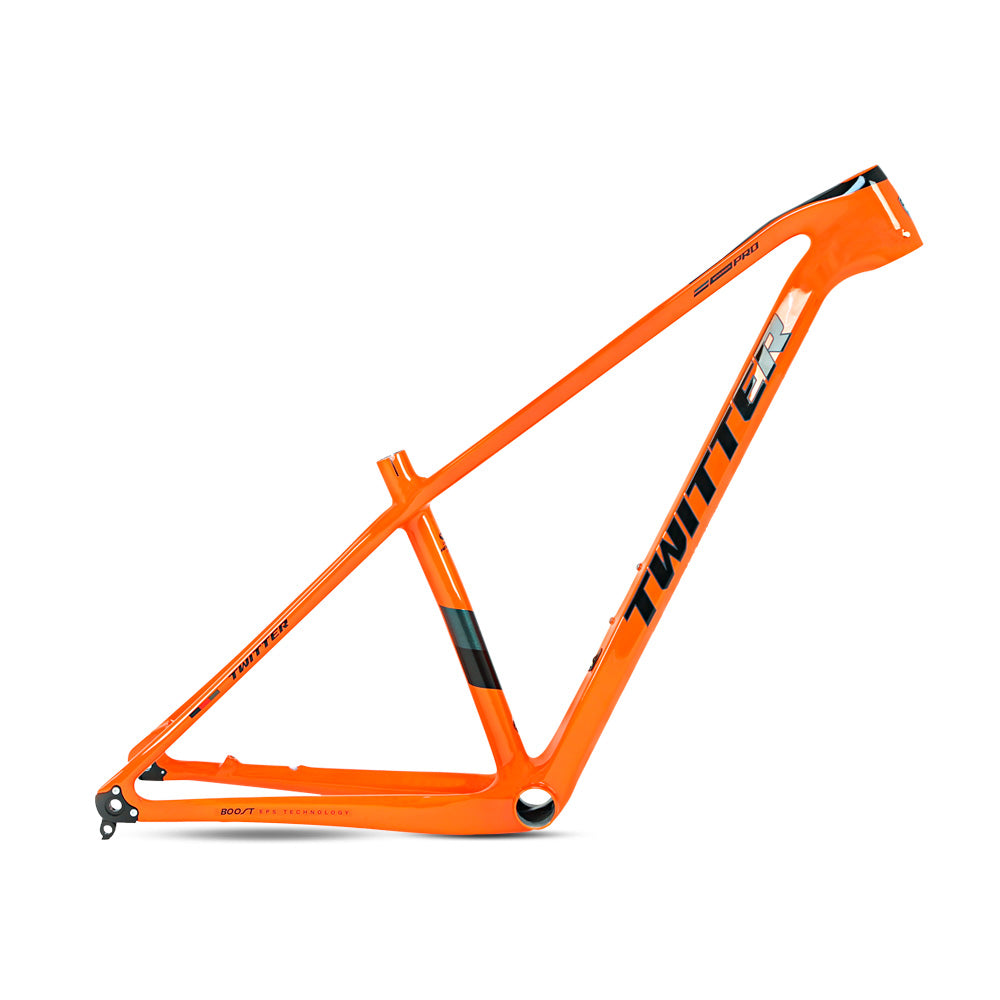 TWITTER WARRIOR Pro Carbon MTB Frame – T900 Mix, 29"/27.5", XC Racing, Gloss+UV Decals