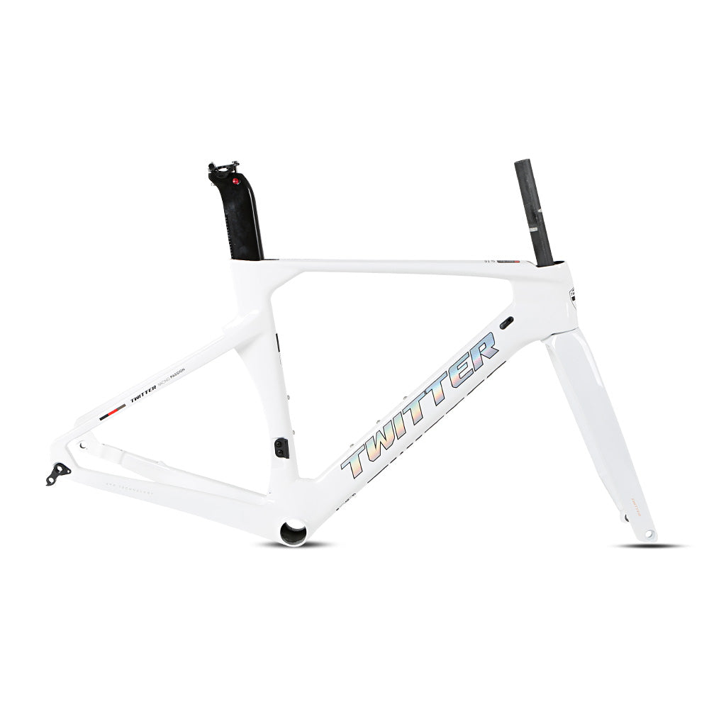 TWITTER R10-Disc Carbon Road Frame Set – T800, 700C, Thru Axle, Aero, Gloss+UV Decals