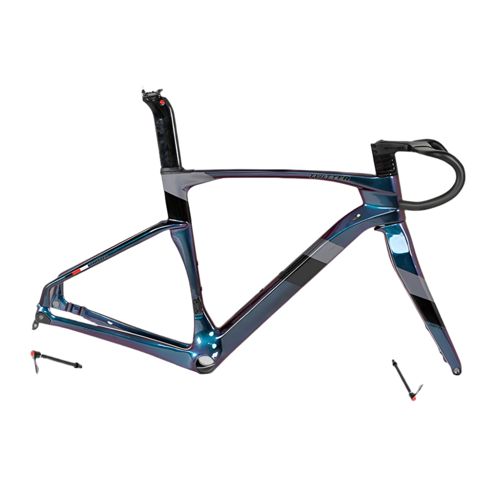 TWITTER CYCLONE Pro Disc Carbon Road Frame Set – T900, 700C, Aero, Holographic