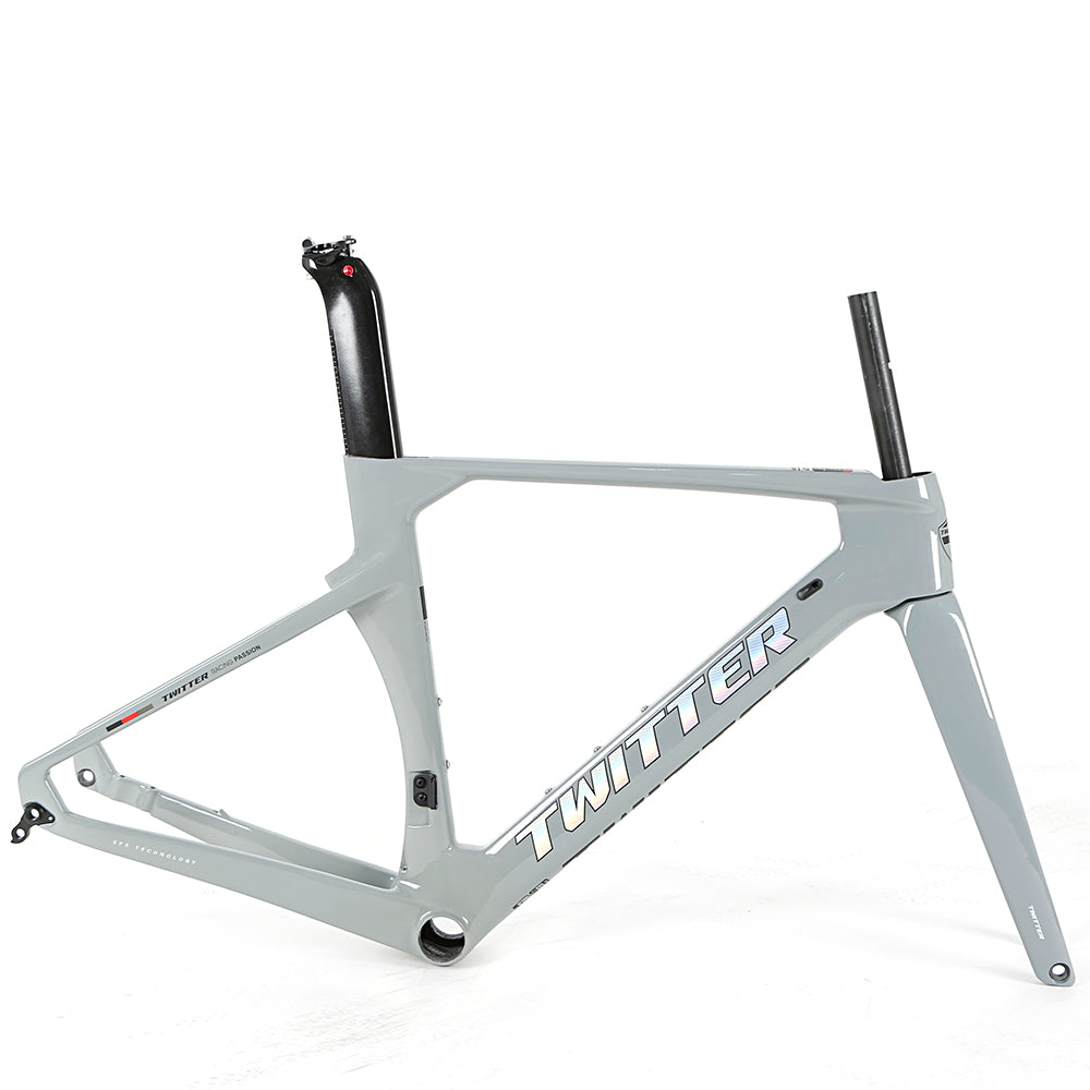 TWITTER R10-Disc Carbon Road Frame Set – T800, 700C, Thru Axle, Aero, Gloss+UV Decals
