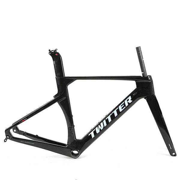 TWITTER R10-Disc Carbon Road Frame Set – T800, 700C, Thru Axle, Aero, Gloss+UV Decals