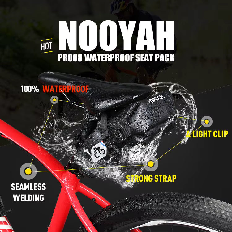 NOOYAH PR008 Bike Seat Pack  Protection  – Waterproof Bag for Road & MTB