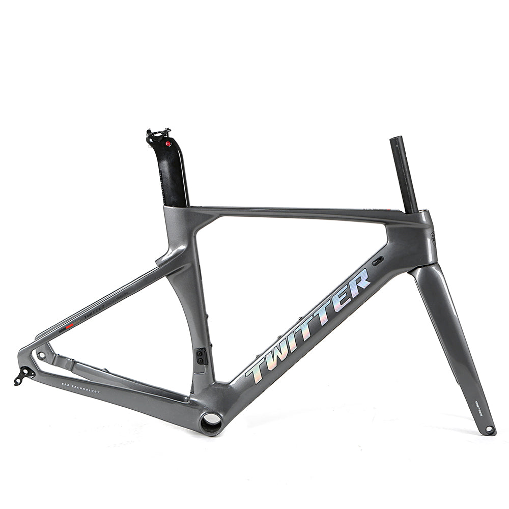 TWITTER R10-Disc Carbon Road Frame Set – T800, 700C, Thru Axle, Aero, Gloss+UV Decals