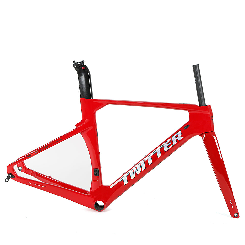 TWITTER R10-Disc Carbon Road Frame Set – T800, 700C, Thru Axle, Aero, Gloss+UV Decals