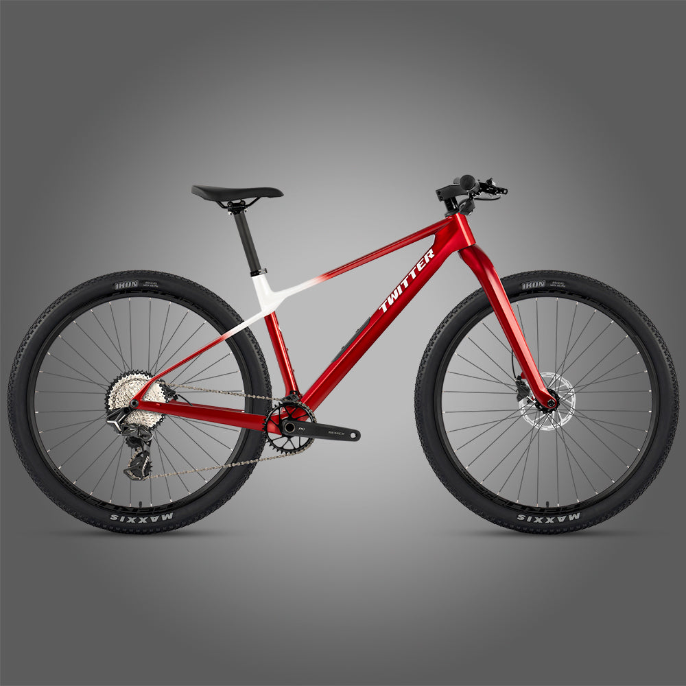 M10 Twitter carbon mountain bike in Red White