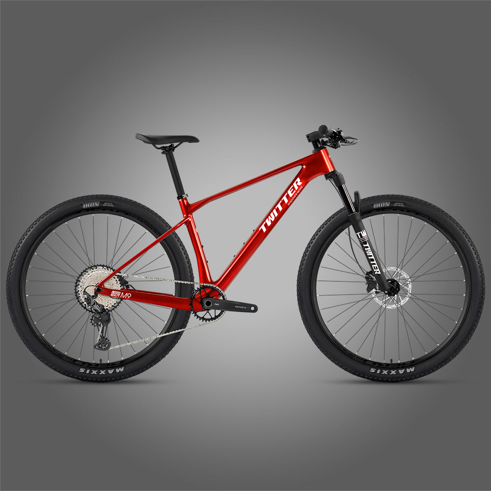 M9 Twitter carbon mountain bike in Dark Red