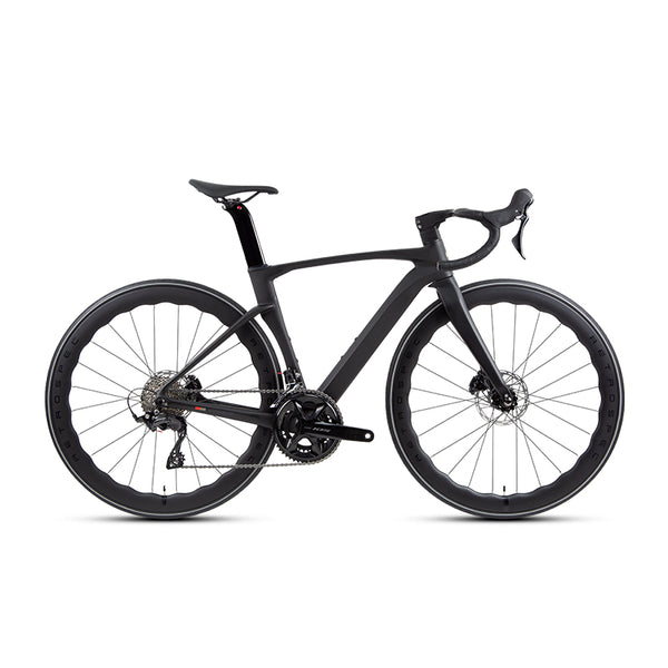 CYCLONE 2025 - 3rd Gen - SHIMANO R7120 24 Speed - Carbon Road Bike - Bike Size: XXS (43.5cm) - Color: Matte Black