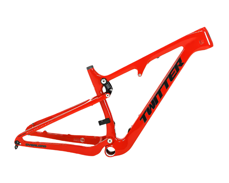 TWITTER OVERLORD Full Suspension Carbon MTB Frame – T1000 Mix, 29"/27.5", AM, with DNM Rear SHOX