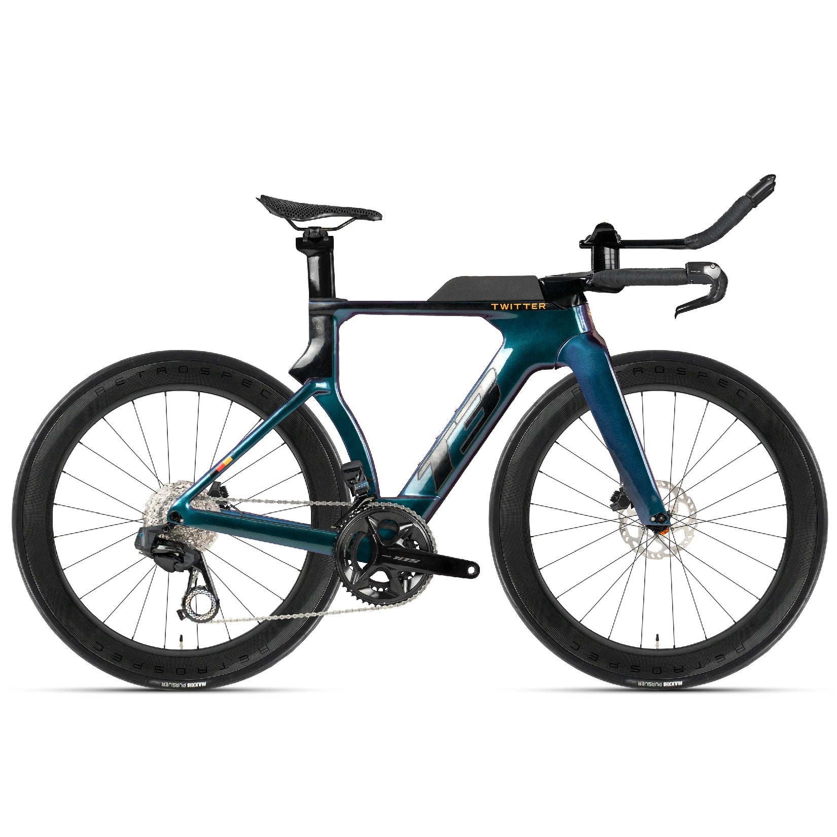 t3 gravel bike Triathlon T3 Carbon Road Bike Holographic / Wheeltop EVO TX Wireless Electric 2*12 Speed (Wireless) / M (50cm)
