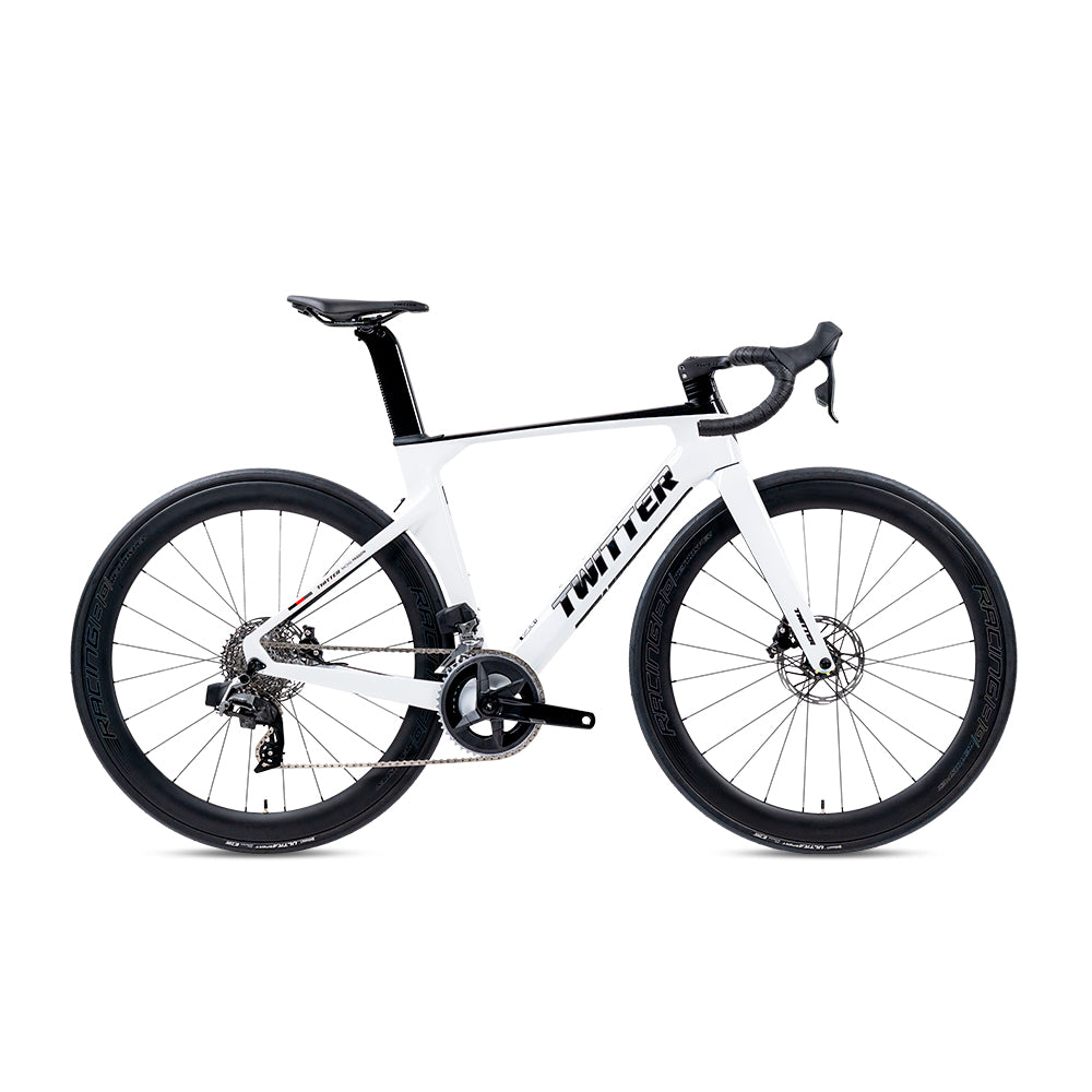 R12 Pro (Carbon Wheel) - WHEELTOP 2*12 Speed - Carbon Road Bike - Bike Size: XS (46cm) - Color: White