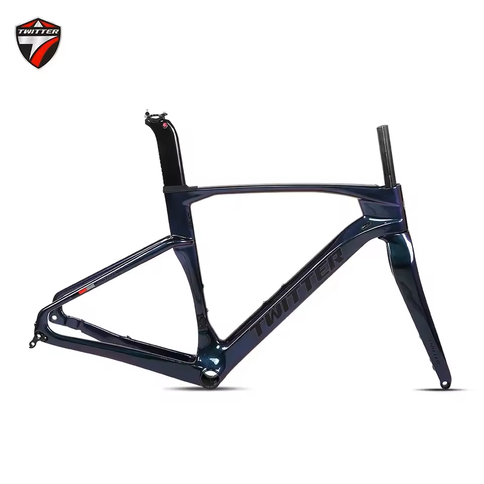 TWITTER GRAVEL V3 Disc Carbon Road Frame Set – T900, 700C, Full Holographic