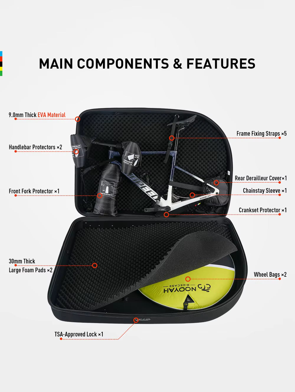 NOOYAH Bike Case BK004S – Ultimate Protection Zero Disassembly Total Freedom