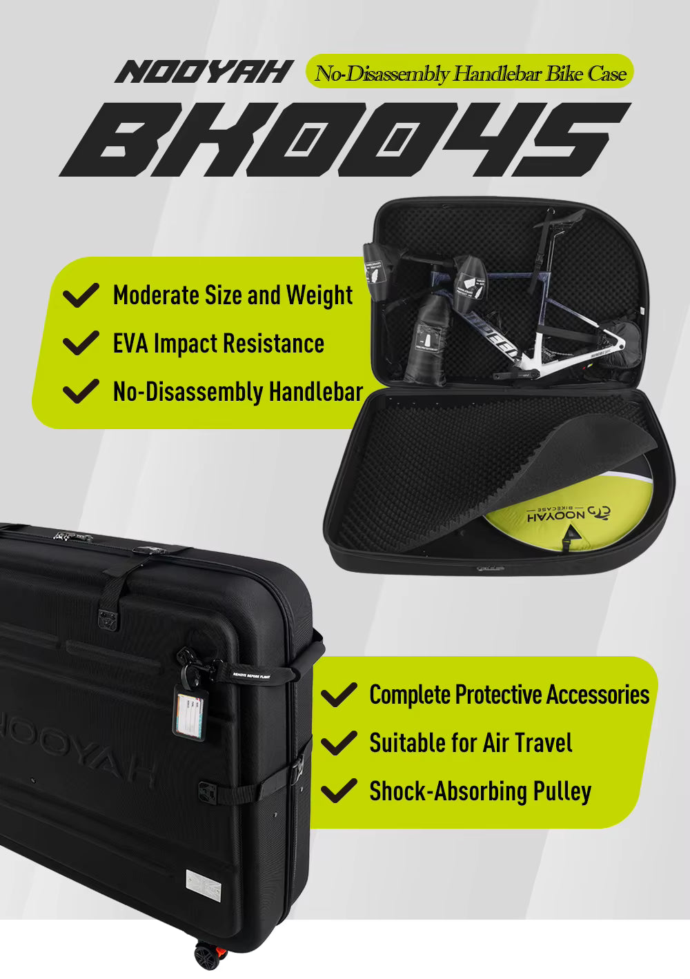 NOOYAH Bike Case BK004S – Ultimate Protection Zero Disassembly Total Freedom