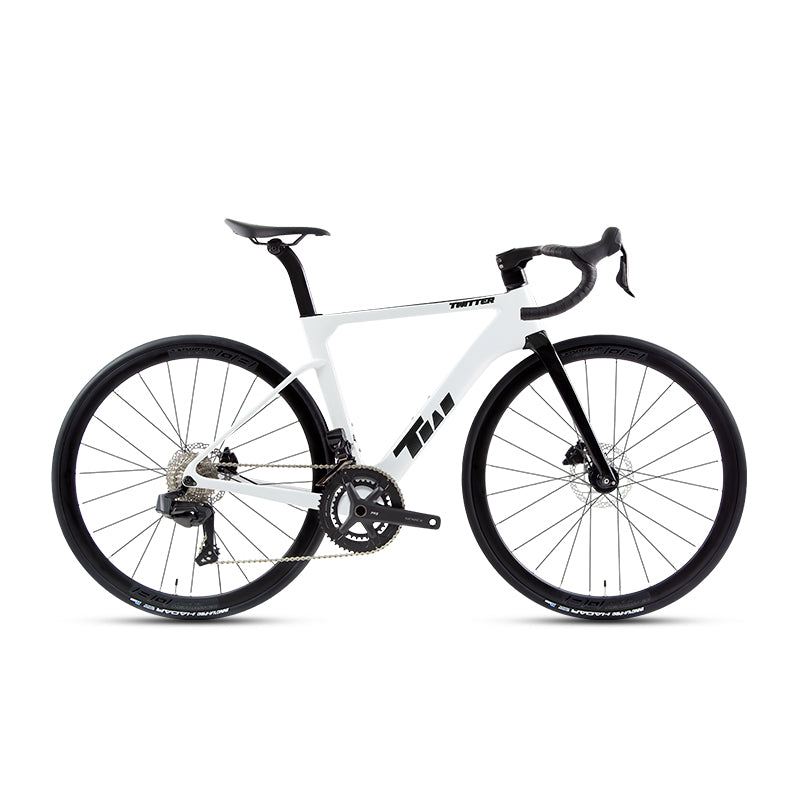 R15 Pro (Carbon Wheel) - WheelTop EDS Wireless 2*12 Speed - Carbon Road Bike - Bike Size: XS (44cm) - Color: White