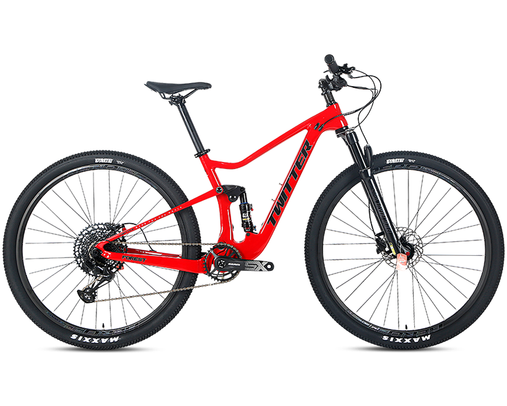 OVERLORD (Wireless) - SRAM AXS APEX 12 Speed - Carbon Fiber Mountain Bike - Bike Size (Wheel x Frame): XS (27.5" x 15") - Color: Red