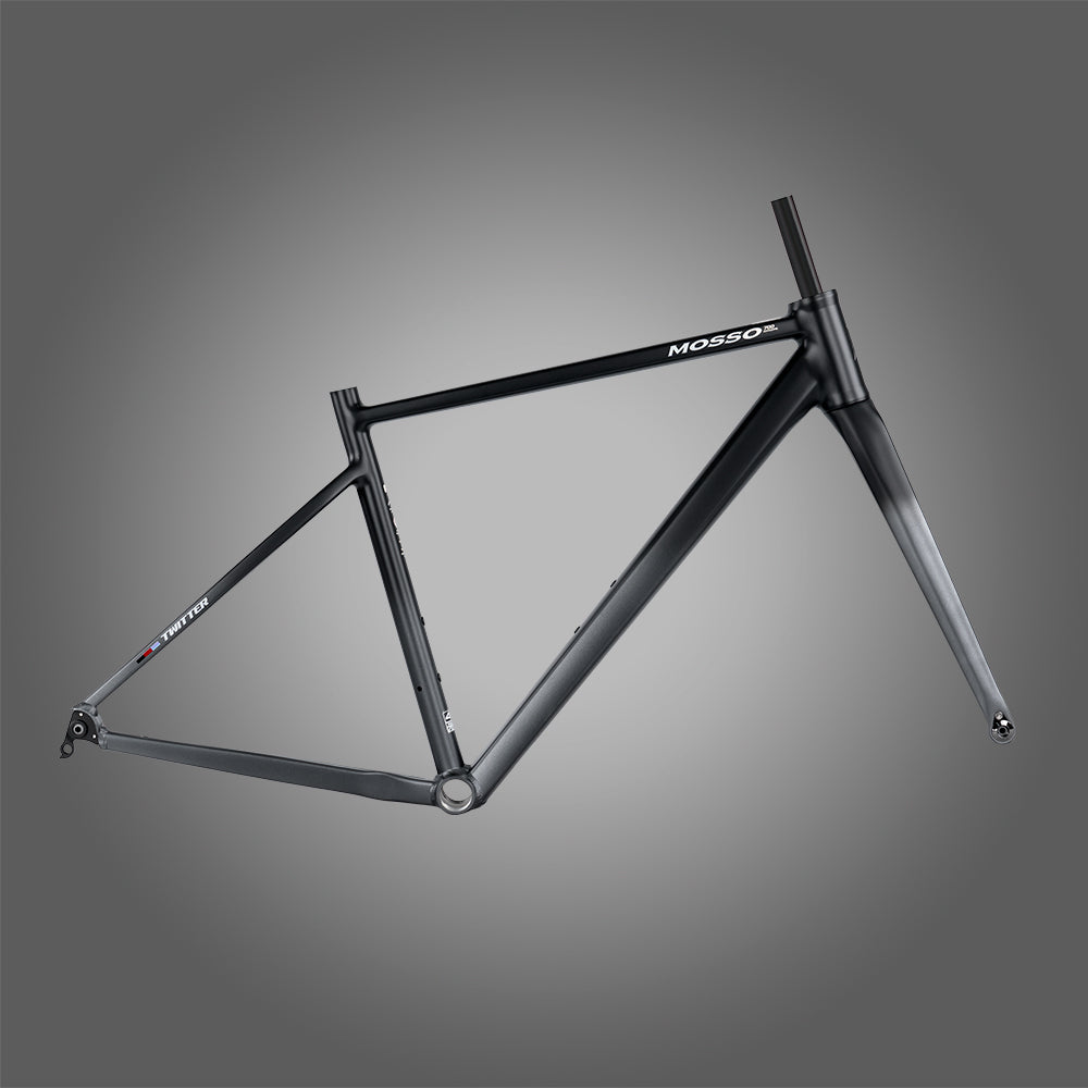 TWITTER × MOSSO C8 Pro Alloy Road Frame Set – AL7005 Frame + Carbon Fork, 700C, Disc, Thru-Axle