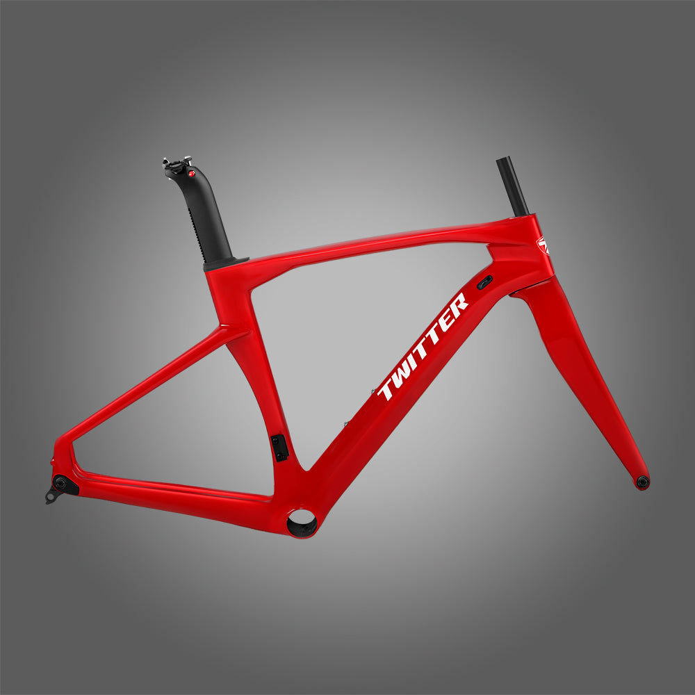 TWITTER FREEDOM Carbon Road Frame Set – 24" Wheel, 36cm, Disc, Thru-Axle, Junior Racing