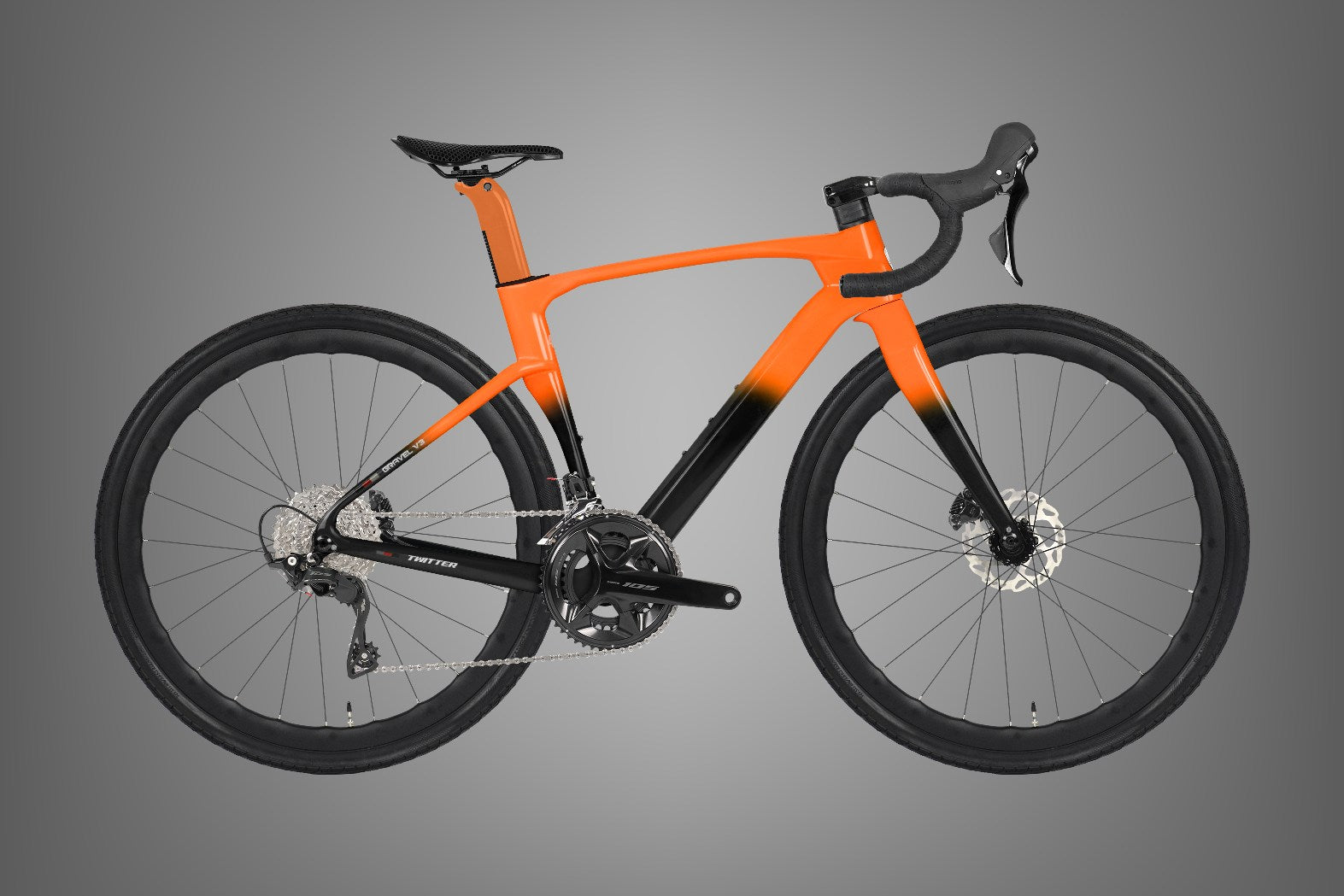 Gravel V3 PRO — Black Orange (gray)