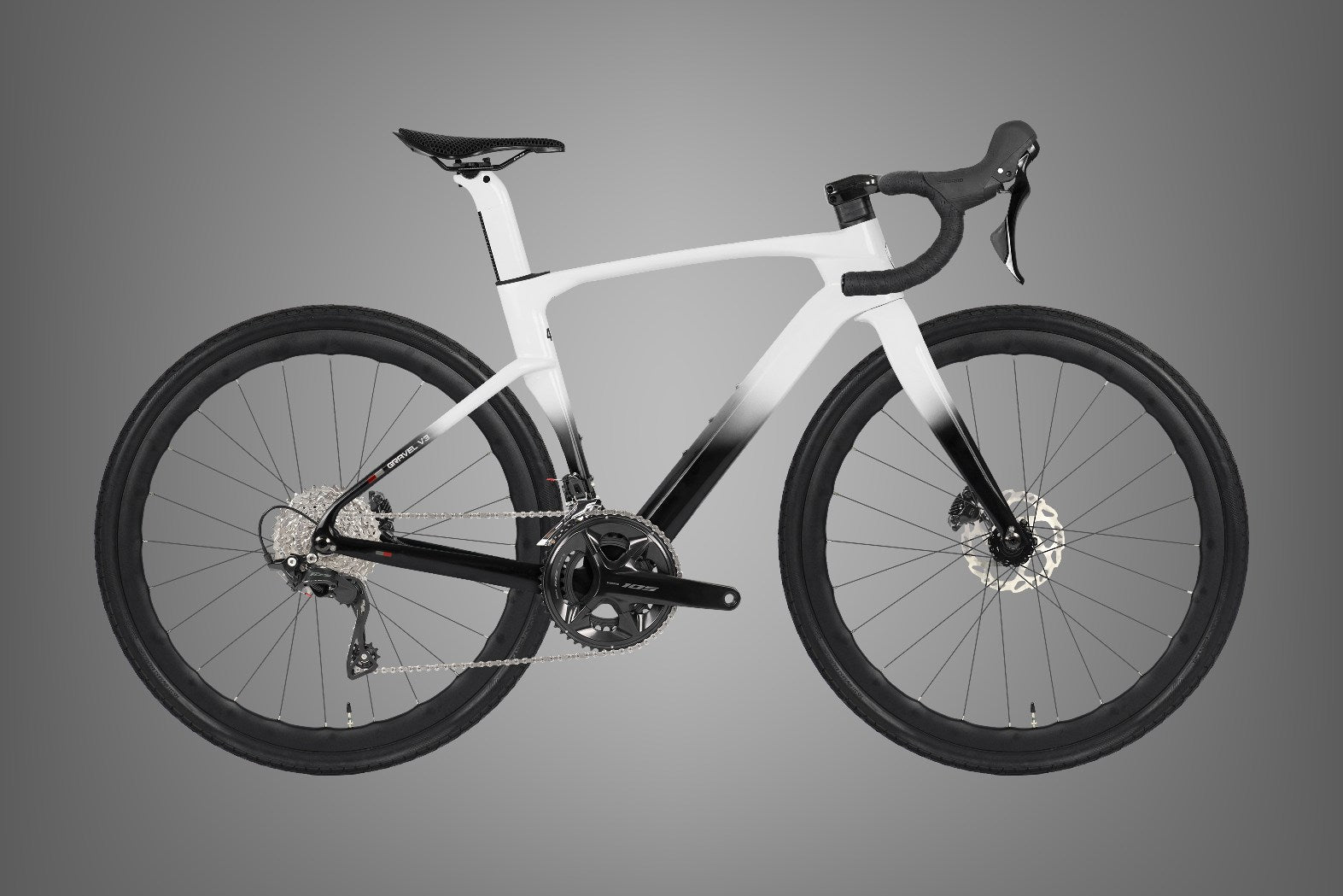 Gravel V3 PRO — Black White (gray)