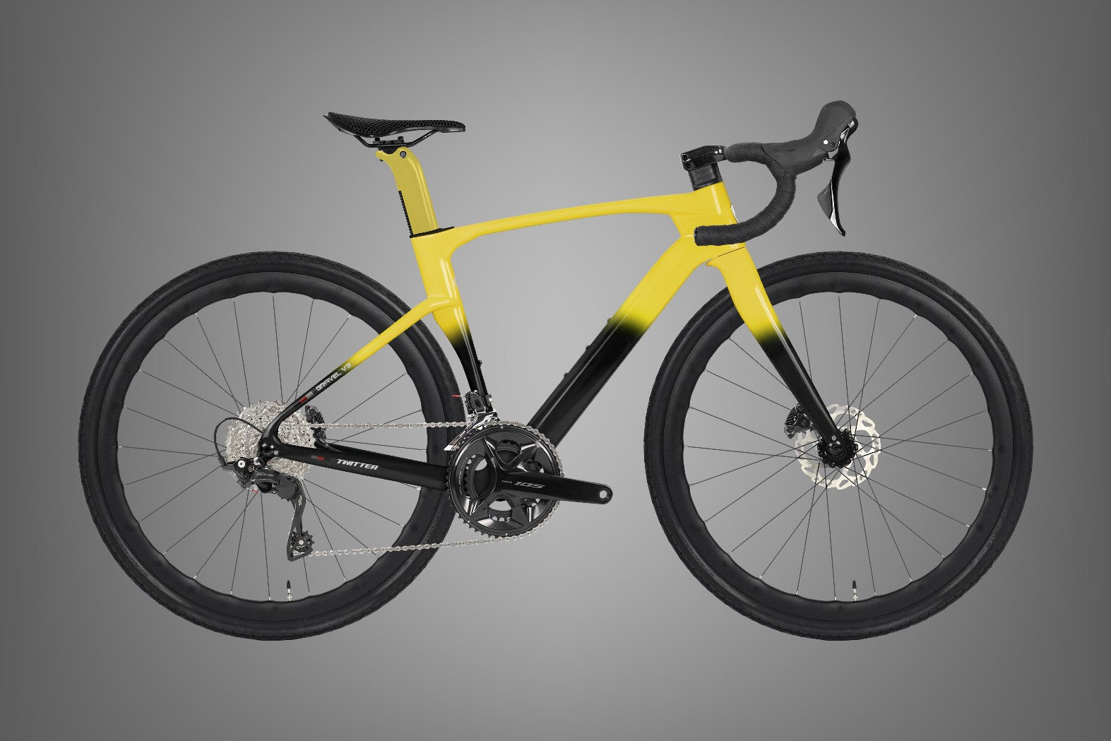 Gravel V3 PRO — Black Yellow (gray)