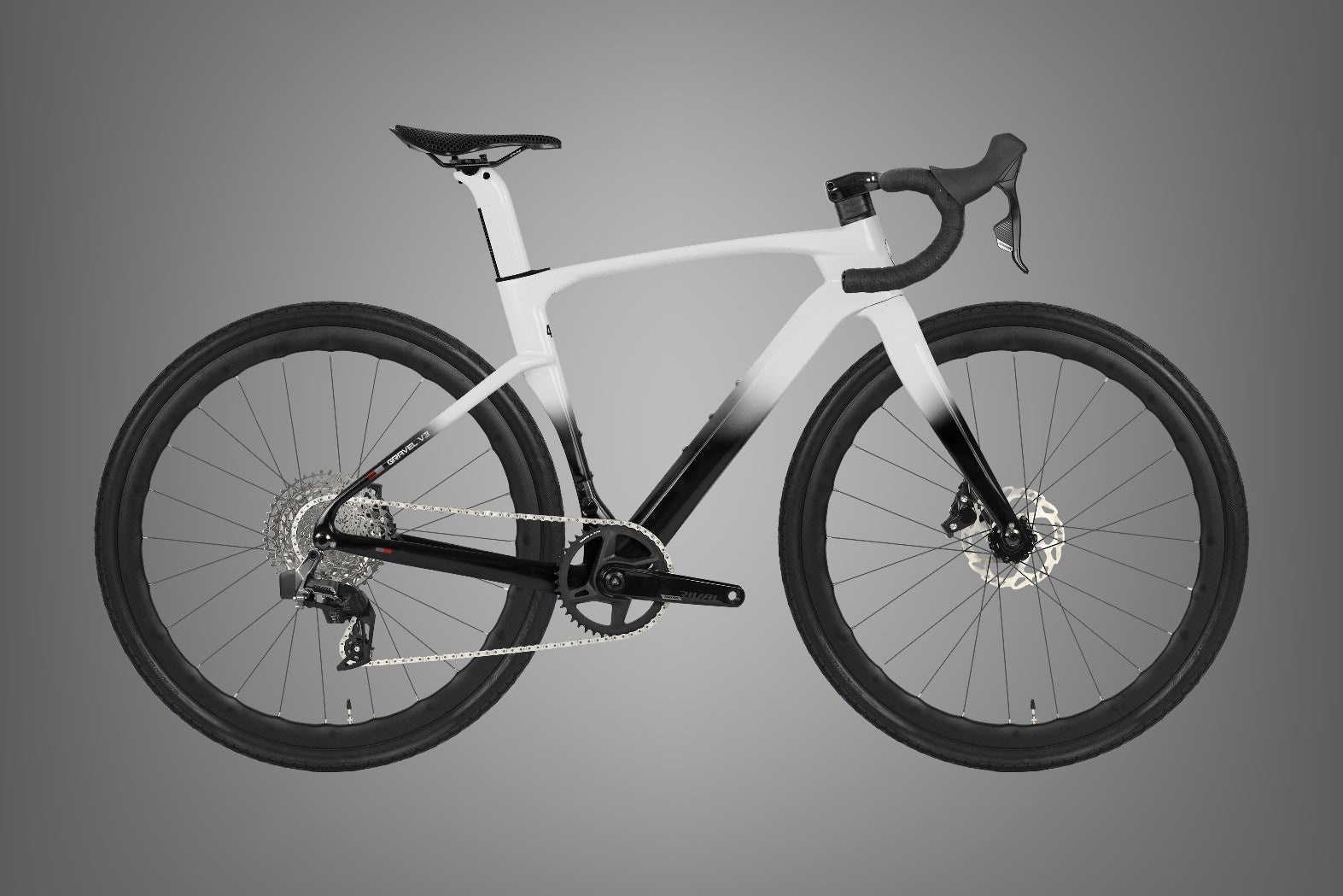 Gravel V3 PRO — White Black Pearl (gray)