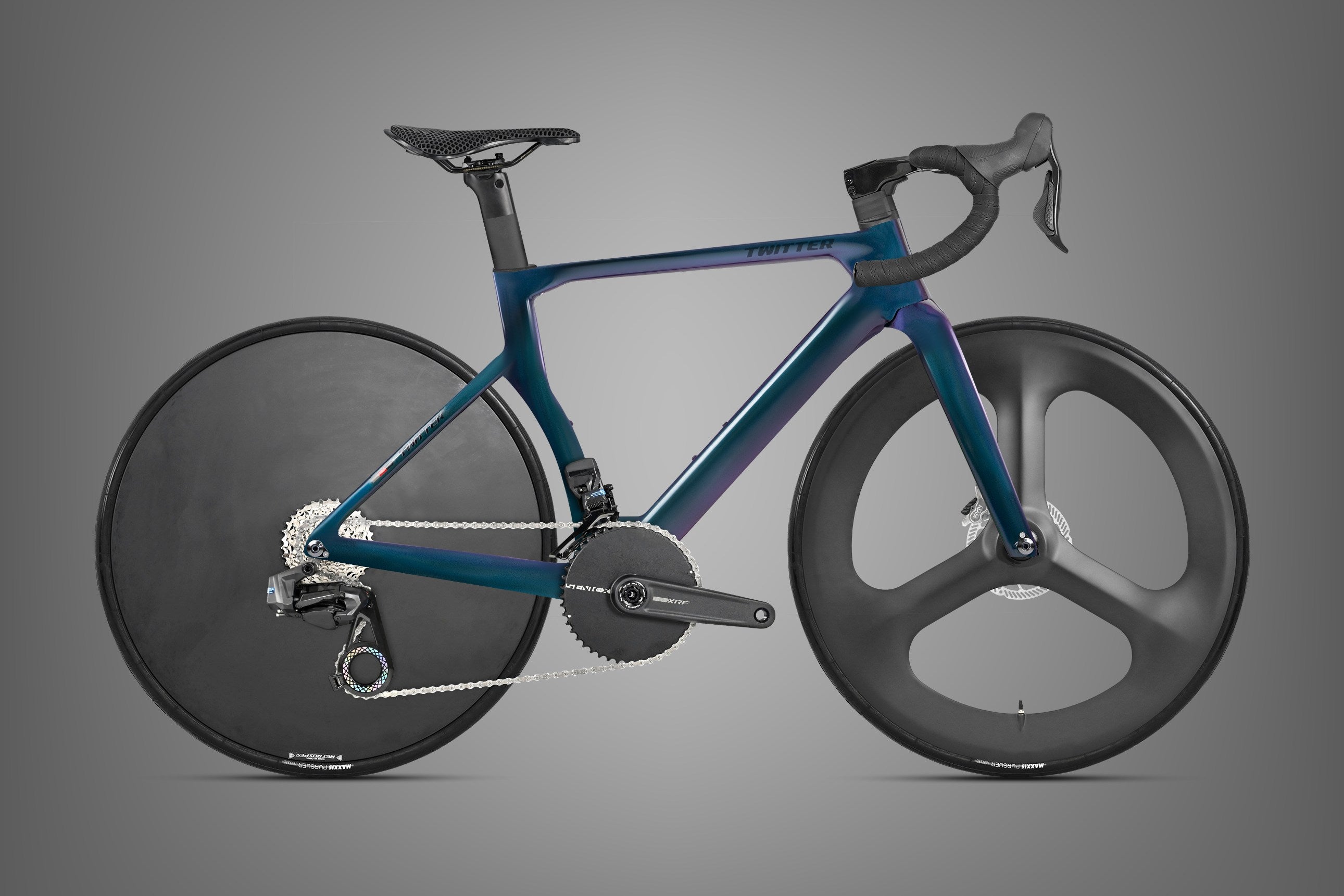T8 Pro Tri-Spoke (TT) Carbon Road Bike | Twitter Bikes USA