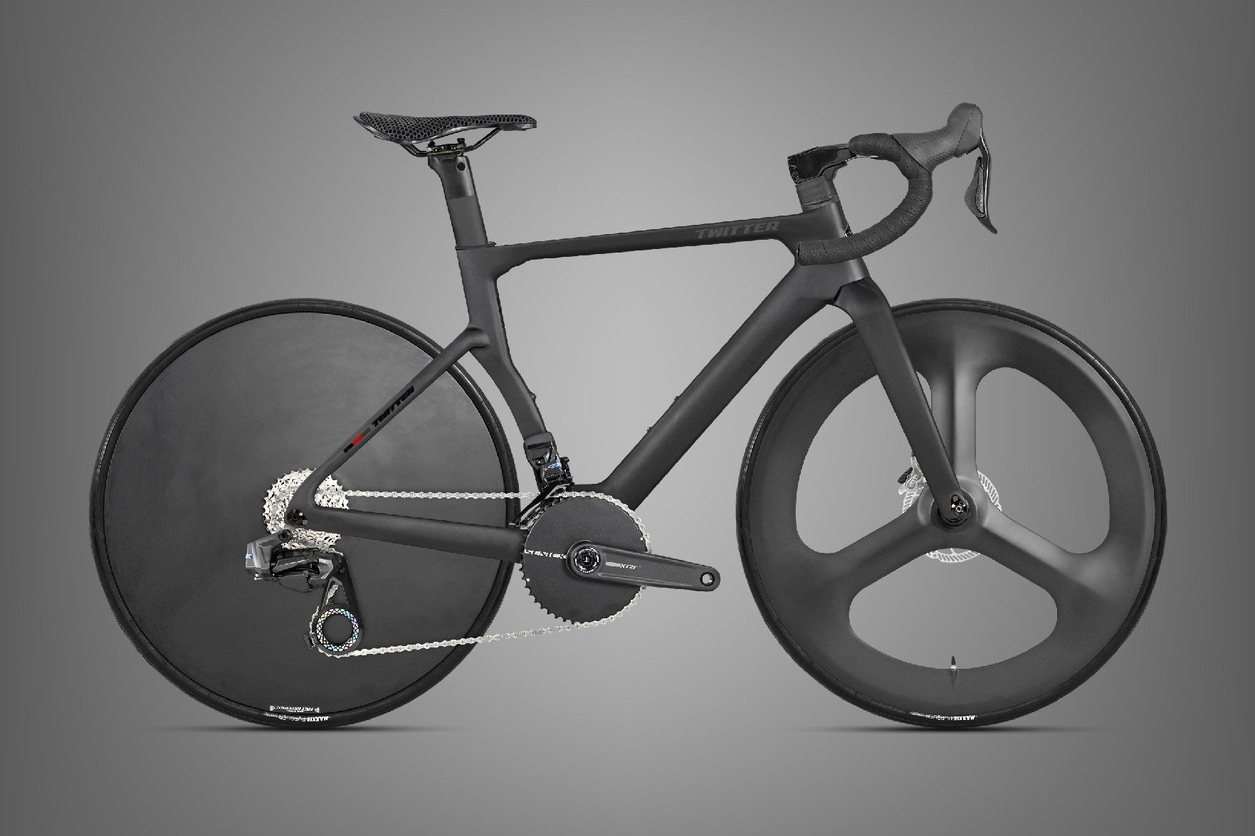 T8 Pro Tri-Spoke (TT) — Matte Black (gray)