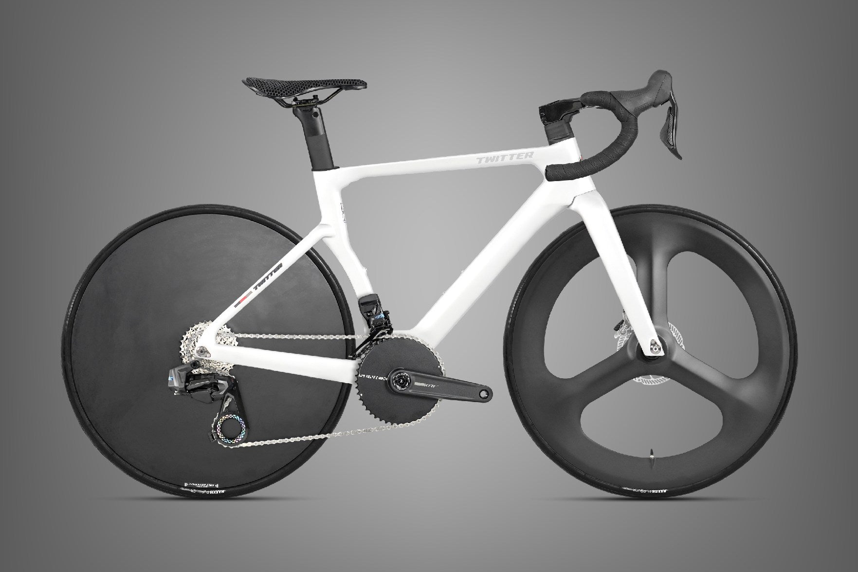 T8 Pro Tri-Spoke (TT) — White (gray)